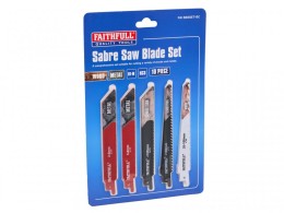 Faithfull 10 Piece Sabre Saw Blade Set &pound;16.99